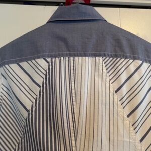 Donna Karan NY Shirt Style A-Line Tunic - Blue - Size M